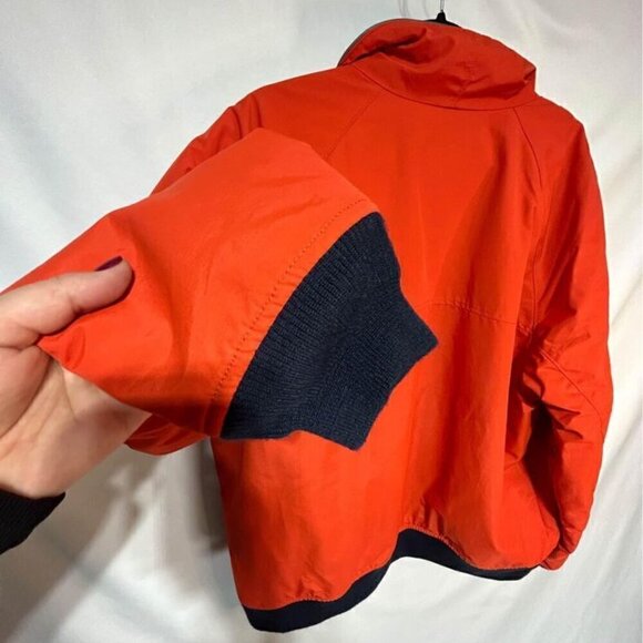 Lands End mens orange and navy jacket. Size large. Brand new! Reflective strip. - Picture 8 of 11